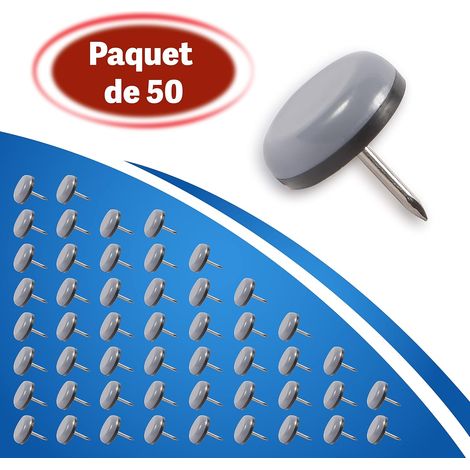 Patins pour pieds de chaise. Faciles à installer sur les pieds de chaise, 19mm Patins Meubles pour une utilisation en intérieur pour protéger les sols des pieds de table (25 Pack) (1/5)