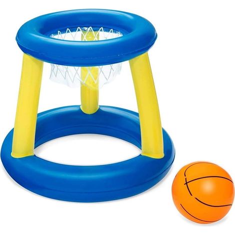 Panier de basket-ball gonflable avec Balle pour piscine, jeu de basket flottant, sports aquatiques, famille, amis, diamètre 61 cm (1/5)