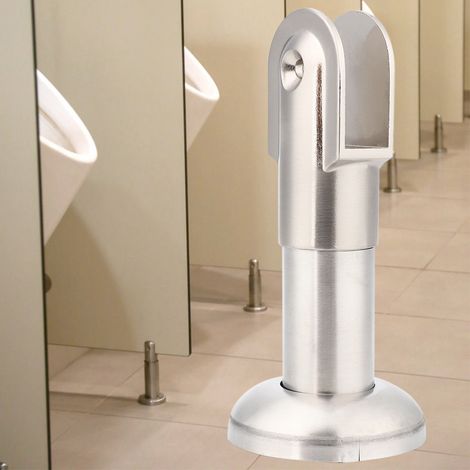 Pied réglable en acier inoxydable pour cloison de toilette, support de fixation pour accessoires de salle de bain (1/4)
