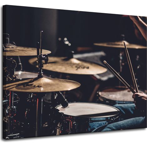Lienzo impreso con la imagen de Gary, tambores musicales, 100x80 cm.