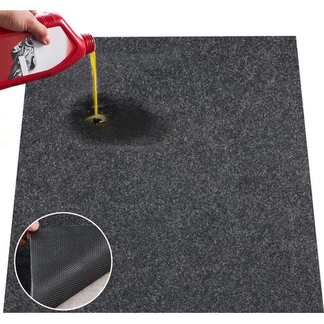 Tapis de Sol de Garage 2011,7x2590,8x2,4 mm Tapis Protection Antidérapant Imperméable Eau Neige Pluie Boue Huile de Voitures avec Support TPE Anti-fuite Facile à Nettoyer Découper, Divers Usages (1/5)