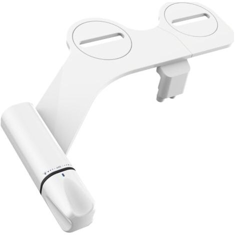 QORVA-Accessoires de bidet pour toilettes, double buse (lavage féminin/postérieur), siège de bidet autonettoyant, bidet ultra-fin avec pression d'eau réglable, siège de toilette bidet, entrée en laito