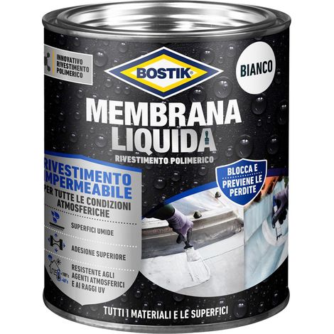 Impermeabilizzante Membrana Liquida Bostik Barriera Protettiva contro l'acqua – 1 L – BIANCO