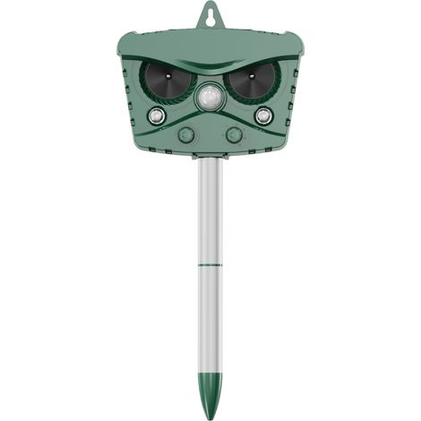 Ahuyentador ultrasónico de gatos, ahuyentador de perros, carga solar, carga USB, impermeable IP66 para prevenir perros y gatos, pájaros, para jardines, campos, guarderías (1/5)