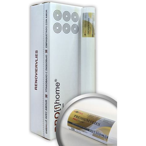 Revêtement non-tissé de lissage 150 g Profhome 399-155 intissé de rénovation surface lisse blanc Papier peint intissé blanc 6 rouleaux 150 m2