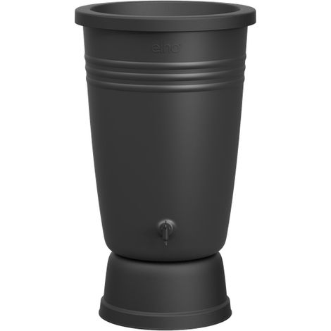 Elho Green Basics Rainbarrel Plus 110ltr Living Black Serbatoio Per Acqua Piovana Rotondo (1/2)