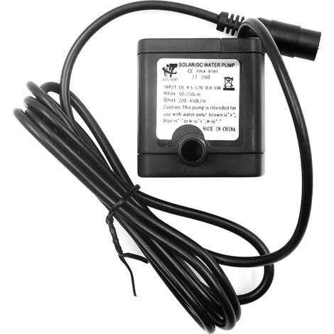 Pompe d'eau 500 L/H pour Aquarium, Pompe de Bassin, Pompe de Fontaine Solaire, Mini Pompe à Eau étanche, Petite Pompe coulante, Outil d'arrosage de Maison de Jardin à Faible Bruit (1/5)