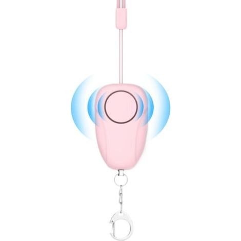 Alarme Porte clés, Porte clés de sécurité personnelle Alarme Anti Loup personnelle 120 DB Alarme Anti Loup personnelle avec Chargement USB pour se protéger Contre Les menaces potentielles (1/5)