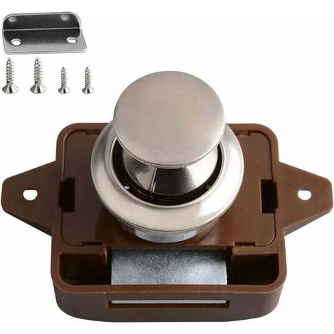 Poussoir Loquet Serrures pour Camping-Car Meuble Porte Tiroirs Fermoir pour Placard Yacht Bateau - (1/4)