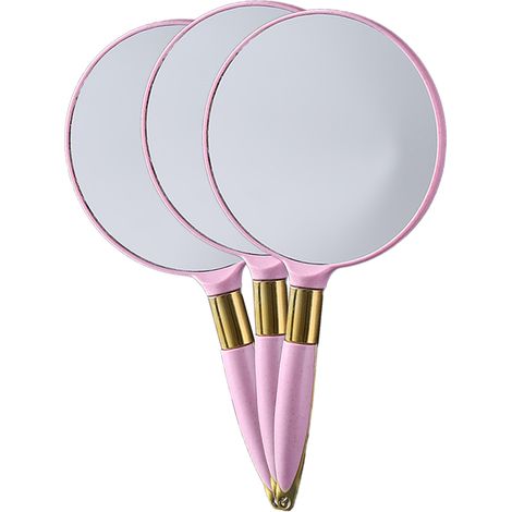Miroir de poche, miroir portatif avec poignée, miroir de maquillage rétro haute définition, format voyage (1/5)
