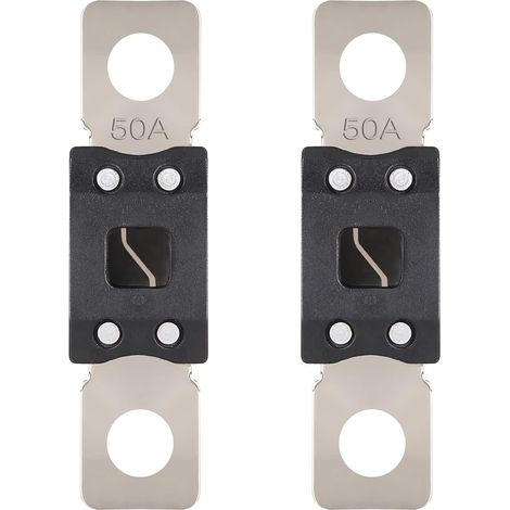 MEGA 50A Car Fuse, 50 Amp Screw-in High Current Car Fuses for Caravans, Trucks, Buses (2 Pieces) (1/4)