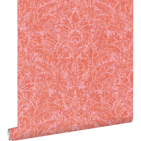 papier peint ornement corail rouge - ESTAhome (1/5)