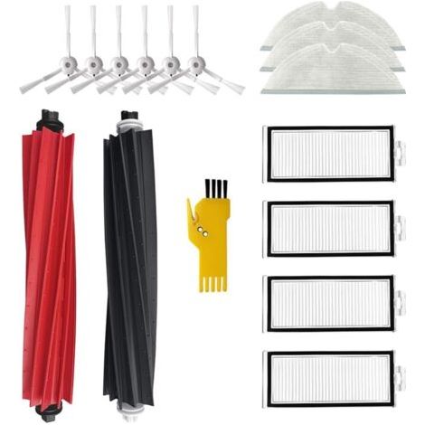Kit d'accessoires pour roborock Q8 Max Q8 Max+ Q5 Pro Q5 Pro+ Robot aspirateur Pièces de rechange 15 paquets 1 jeu de brosses roulantes, 4 filtres, 6 brosses latérales, 3 serpillières (1/5)