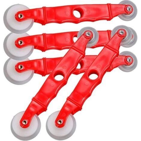 5-teiliges Set Laminierwerkzeuge für Fenster und Türen – Schaufel und Rolle zum Aufbringen von Dichtungsstreifen, ABS + PVC-Kunststoff – Rot – 21,5 x 4,2 cm – Für Fenster- und Türreparaturen (1/5)