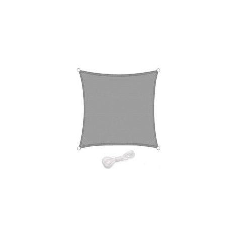 Sonnensegel, quadratisch 4x4m, atmungsaktives HDPE, Sonnenschutz, 85% UV-Schutz, für Garten, Terrasse, Camping, hellgrau (1/5)