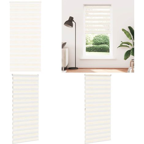 vidaXL Zebrarollo Marmorbeige 115x200cm Stoffbreite 110,9 cm Polyester (1/5)