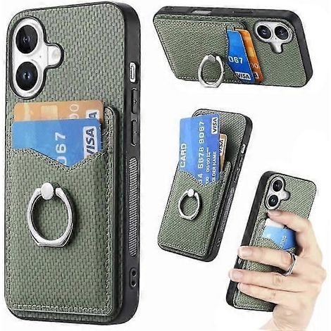 iPhone 16 Hülle mit Kartenfach, Ringhalter und Handyschutz (1/5)