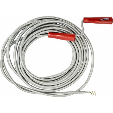 strumento stura tubi awtools spiral drain rod acciaio zincato 10mm 5m