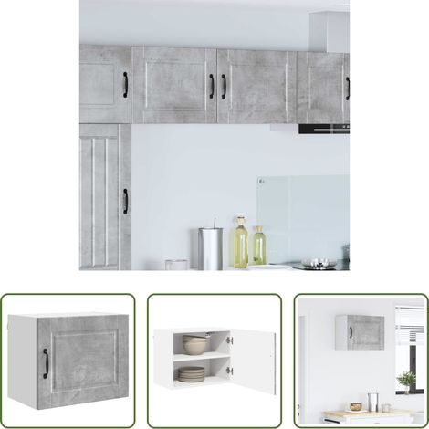 vidaXL Beton Grau -  Küchenschrank mit Tür Beton Grau 50 x 31 x 40 cm Holzwerkstoff