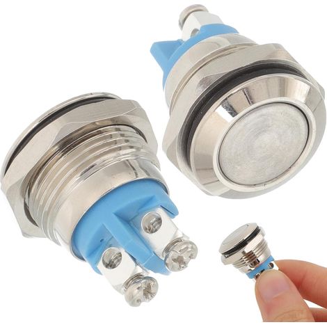 Boutons de Sonnette Kit de Remplacement en Cuivre Nickelé Lot de 2 Résistants à Corrosion Robuste et Facile à Installer pour Porte D'entrée (1/5)
