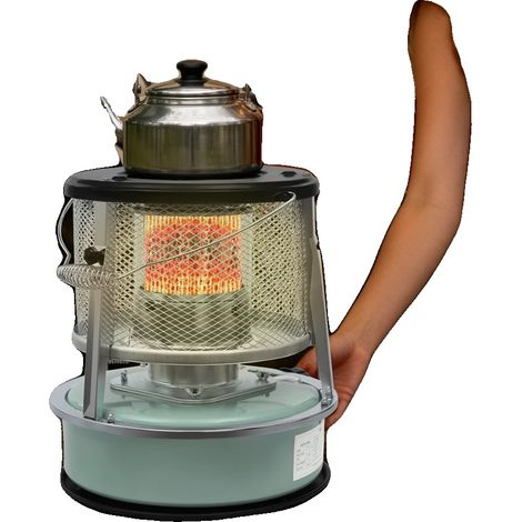 Calefactor de queroseno para exteriores, 2600 W de potencia, capacidad de 4,6 L, área de calefacción de 10 a 15 m², altura ajustable de 35,5 a 41 cm, tiempo de combustión continua de 15 a 17 horas. (1/5)