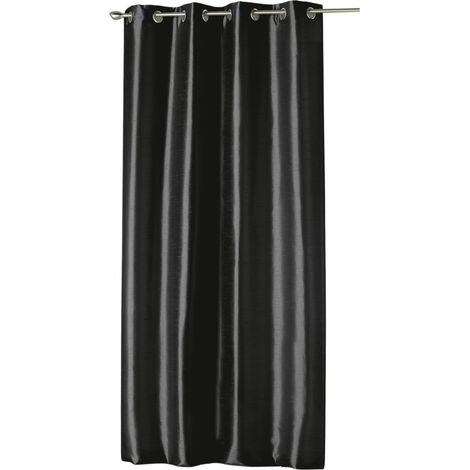 Rideau a oeillets schantung 140 x 240 cm Shana noir