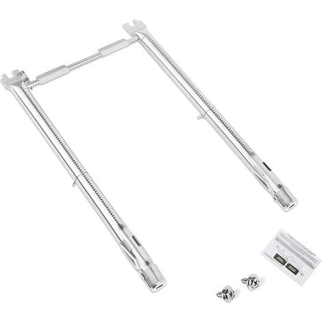 69785 Brûleur de barbecue en acier inoxydable pour barbecue Weber Spirit E210 S210 E220 S220 (avec boutons avant) - Pièce de rechange pour barbecue à gaz Spirit II 200