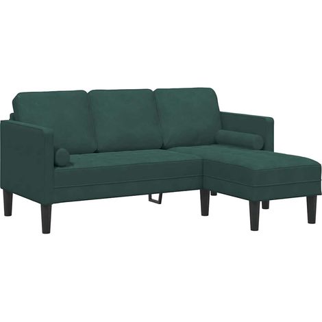 Ensemble de Canapé,Sofa pour Salon,Banquettes Vert foncé 173 x 131 x 67 cm Velours CFW905774 (1/5)