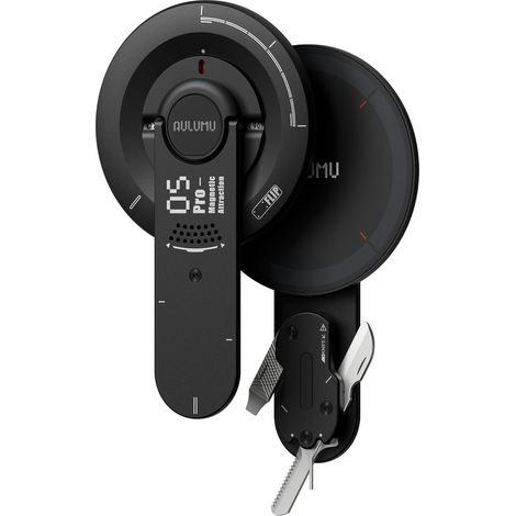 Support Magnétique Multifonction Outil EDC Réglage de l'angle de Rotation Ultra Léger Ultra Fin avec Tournevis Lime Acier Lame de Scie Pince Éjecteur SIM Cutter Noir (1/5)
