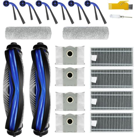 18 - Kit accessoires - Pièces rechange - Compatible Ecovacs Deebot T80 Omni - Brosses filtres serpillières sacs - Maison - Multicolore - Standard