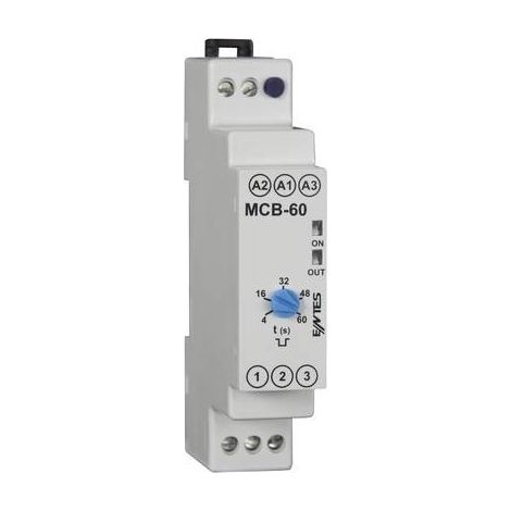 ENTES 101582 MCB-60 Relè temporizzato Monofunzionale 24 V/DC, 24 V/AC, 230 V/AC 1 pz. Intervallo di tempo: 4 - 60 s 1 s (1/2)