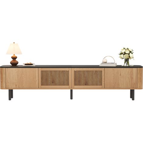 Meuble TV design contemporain 190x35x45 cm support TV bas rangement salon minimaliste moderne élégant (1/5)