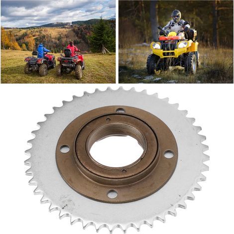Piñón trasero T8F de 44 dientes sin dientes para motocicletas y quads de 47 cc y 49 cc, kit de volante de inercia de 4 orificios. (1/5)