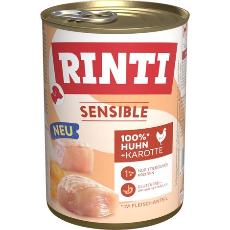 Rinti Sensible Hundenassfutter Adult 400 g Huhn & Karotte