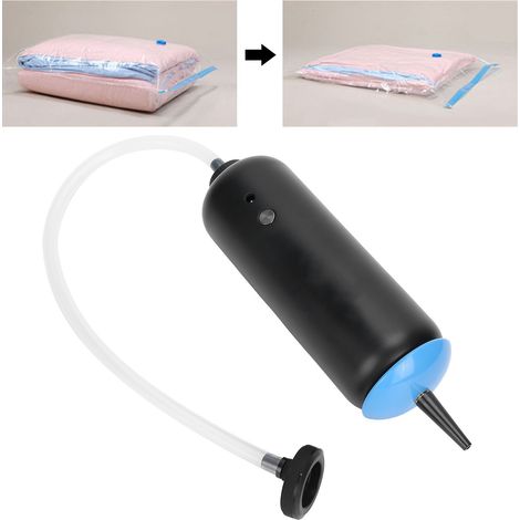 Bomba de vacío eléctrica portátil – Bomba de vacío eléctrica manual para bolsas de vacío y extracción de aire – Negro y azul, ABS, 657 g, 18 x 6 x 6 cm, alimentación de 100–240 V (1/5)