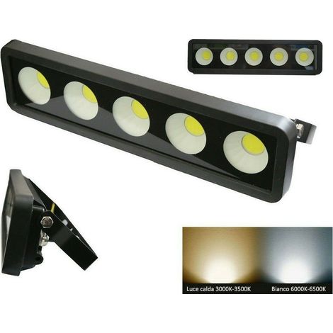 TrAdE Shop Traesio - Faro A Led Da Esterno Slim Faretto Sottile Ip65 50 Watt Led Flood Con Staffa - -Bianco Caldo - (1/5)