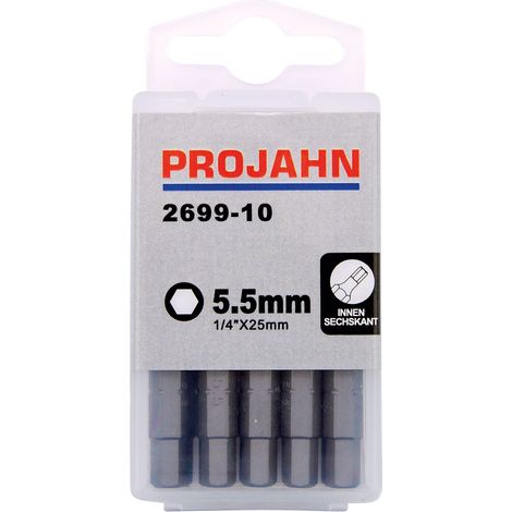 Lot de 10 embouts de tournevis 5,5 mm Longueur 25 mm Embouts pour vis Torx intérieur en acier spécial S2 (1/3)