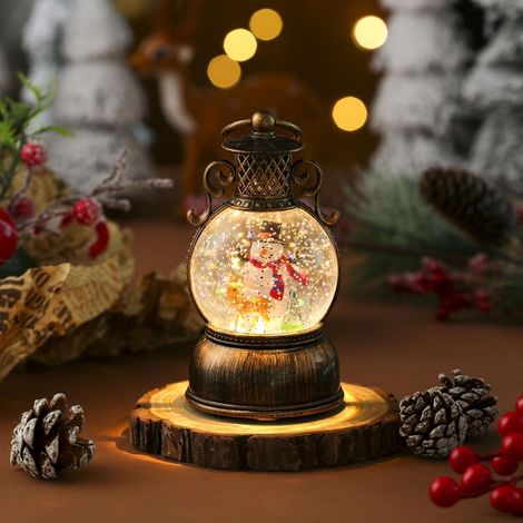 Boule À Neige De Illuminée, Lanterne Boule À Neige De Vintage, Lanterne Bo-ULE De N-eige Père No-ël Portable avec - MMCD-ZGL-04997 (1/5)