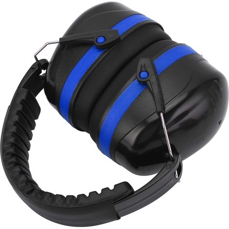 Casque antibruit industriel, protection auditive, taille ajustable, pliable, pour bébés et adultes, noir et bleu (1/5)