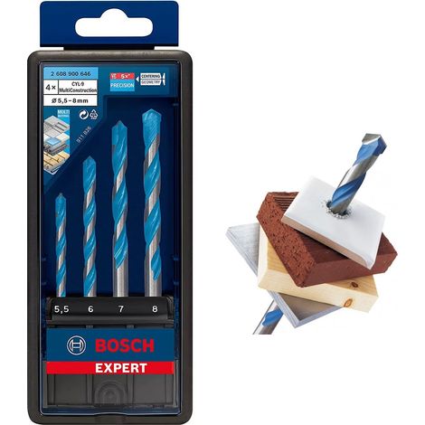 Bosch EXPERT 4 Piece Robust Line CYL-9 Multi Purpose Construction Drill Bit Set
