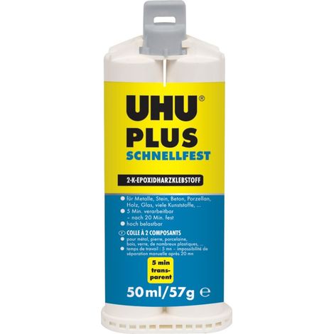 2Komponentenkleber 57g Kartusche UHU plus schnellfest UHU 6 Stk