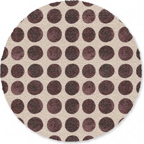 ALFOMBRA Lunares - Patrón - Marrón 120x120 cm (1/5)