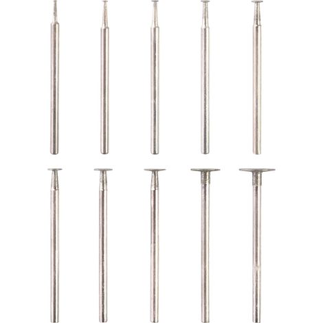 10 Stück T-förmige Diamantfräser – 3/32-Zoll-Schaft, Mini-Nutfräser, Diamantfräser für Rotationswerkzeuge