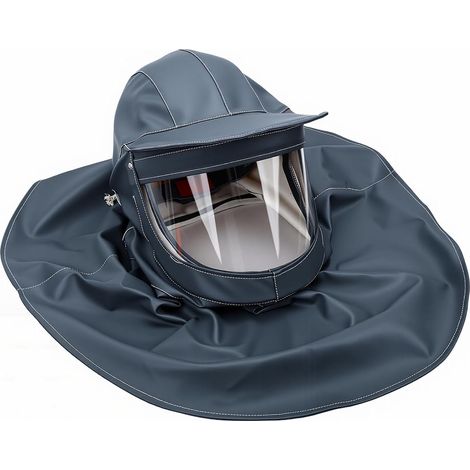Sandblasting Hood Cap, Safety Hood Made of PVC PC Materials, Double Layer Lens Protection Cap with Enhanced Visibility, Ideal for Sandblasting Paint, The (1/5)