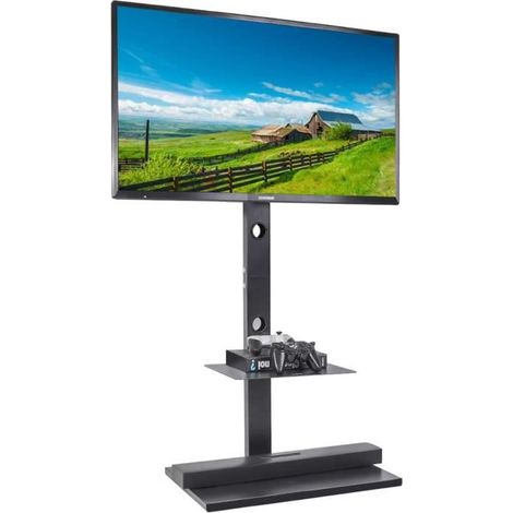Unho – Support TV rotatif pour écrans 32-65 pouces – Fixation VESA 600x400mm – Charge max 30kg – Acier laminé à froid – Câbles cachés (1/5)
