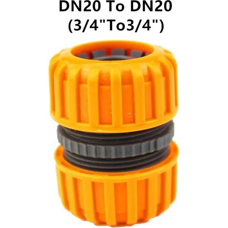 Raccord de tuyau d'arrosage (DN20 à DN20) 1/2' 3/4' 1' pouce, raccord d'arrêt d'eau, raccord de réparation pour tuyau de 12 mm, 19 mm et 25 mm, pour irrigation (1/5)