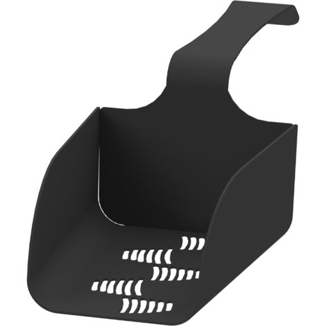 Le Marquier – Pelle à granulés en acier peint – Spécial poêle à granulés – Couleur noire – Pour manipulation de granulés (1/2)