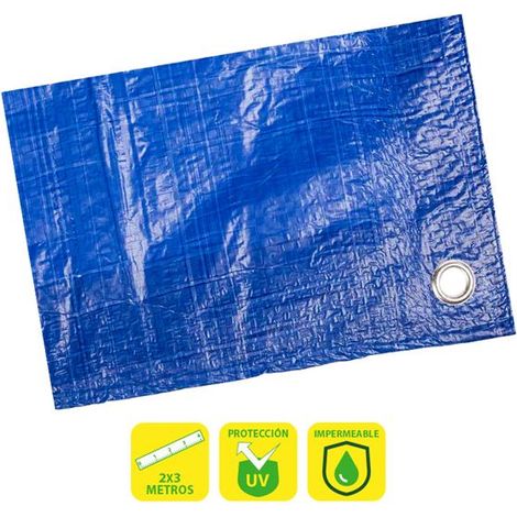 Sungarden toldo / lona con ojales de metal 2x3m - color azul
