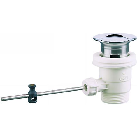 Bonde lavabo automatique laiton chromé, sans tirette verticale, serrage 40 à 50 (1/3)