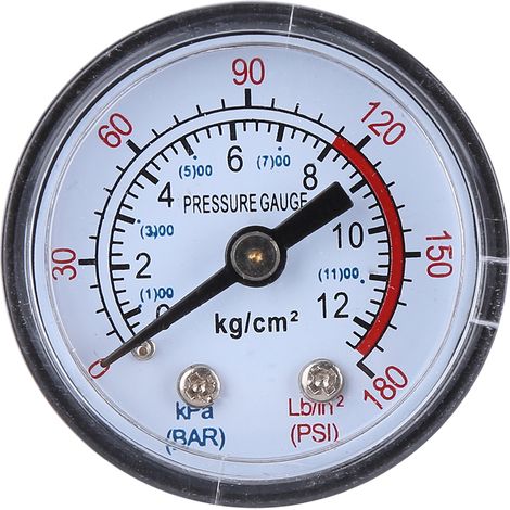 Druckreglerventil für Luftkompressoren (90–120 PSI) mit zwei Manometern, Steuerschalter für die Pumpe (1/5)